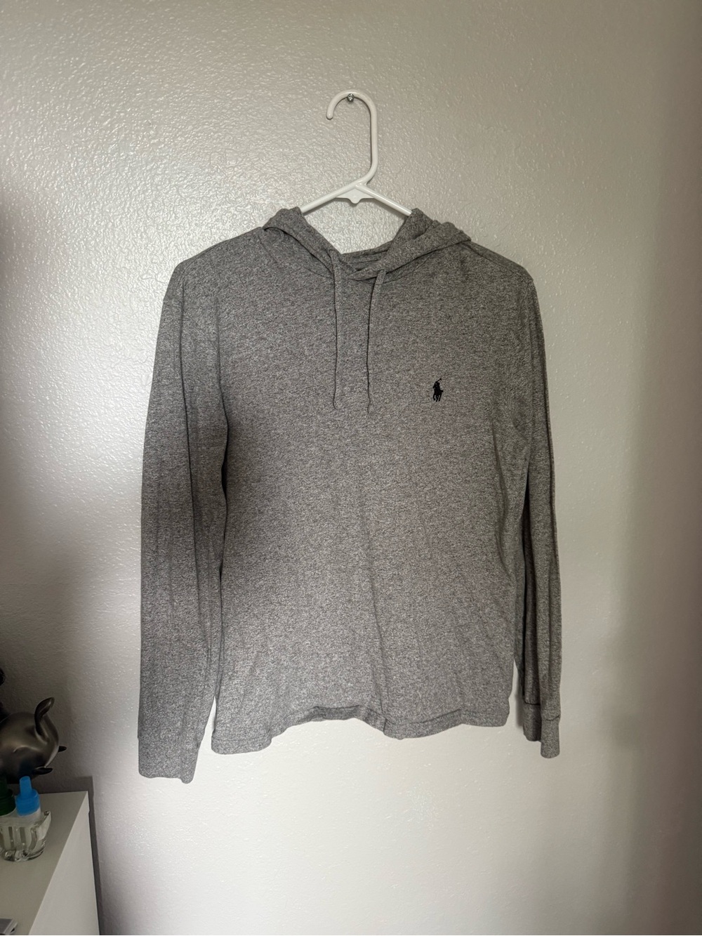 Polo by Ralph Lauren Heather Gray Pullover Hooded Long-Sleeve Shirt